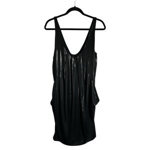 Diane Von Furstenberg Black Sheath Leslie Dress with Pockets